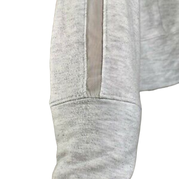 ATHLETA Hoodie Pullover Raglan Long Sleeve Mesh Accents Heather Grey Size XS - Picture 9 of 10
